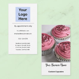 Cupkaka Bakery Elegant Photo Anpassningsbar Logoty Visitkort