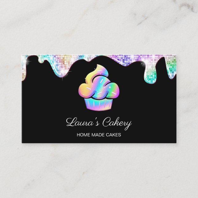 Cupkaka Bakery Pastry Chef HoloGraph Business Ca Visitkort (Framsida)