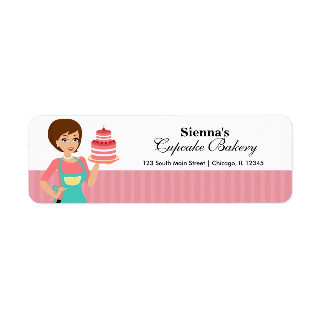 Cupkaka Bakery Returadress Etikett (Framsidan)