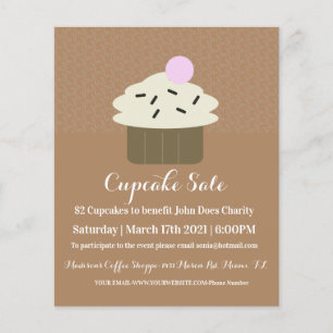 Cupkaka Baking Charity Event Flygblad