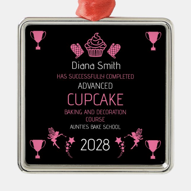 Cupkaka Baking Course Julgransprydnad Metall (Framsidan)