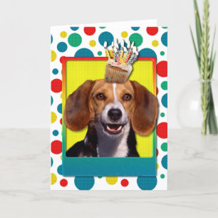 Cupkaka Beagle från födelsedagen Kort