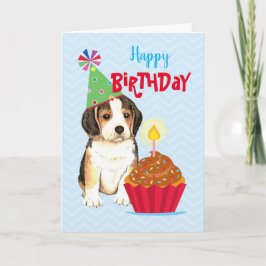 Cupkaka Beagle från födelsedagen Kort