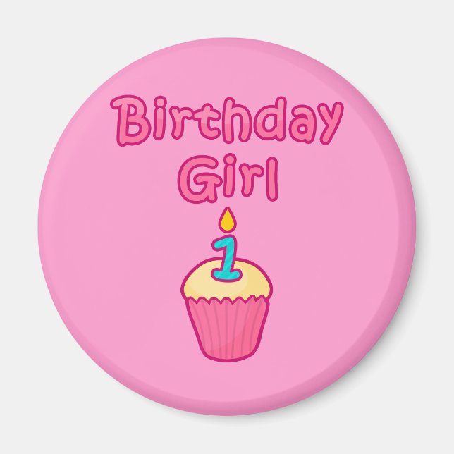 Cupkaka Birthday Girl 1 Magnet (Framsidan)