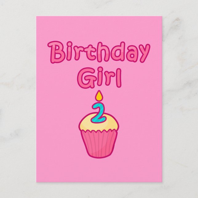 Cupkaka Birthday Girl 2 Vykort (Framsida)