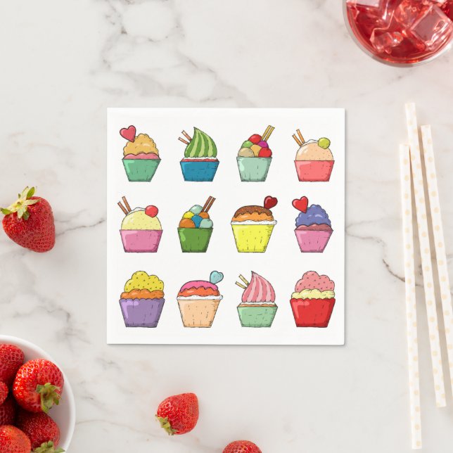 Cupkaka Birthday Pappersservett (Insitu)