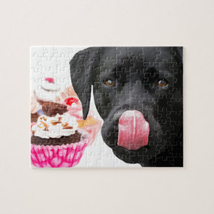 Cupkaka & Black Labrador Pussel