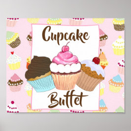 Cupkaka Buffet Party Sign Poster