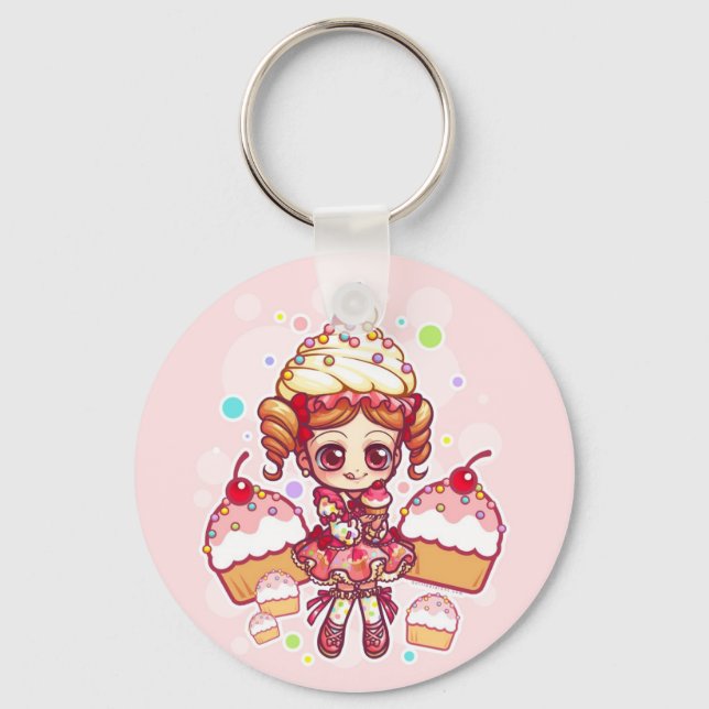 Cupkaka-chan-nyckelkedja Nyckelring (Framsida)