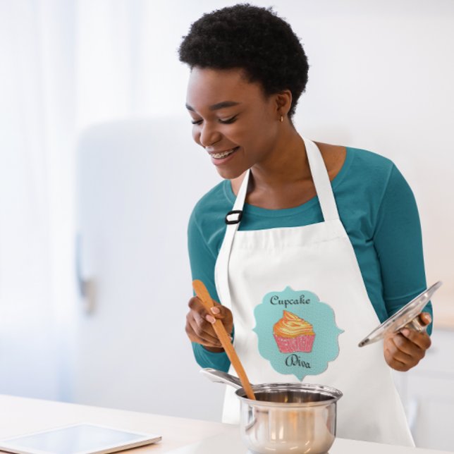Cupkaka Diva Blue Anpassningsbar Apron Förkläde (Skapare uppladdad)