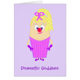 Cupkaka: Domestic Goddess Hälsningskort