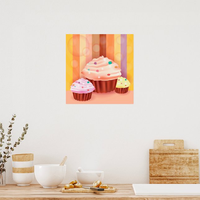 Cupkaka Fantasy Colorful Sweet Trets Poster (Skapare uppladdad)