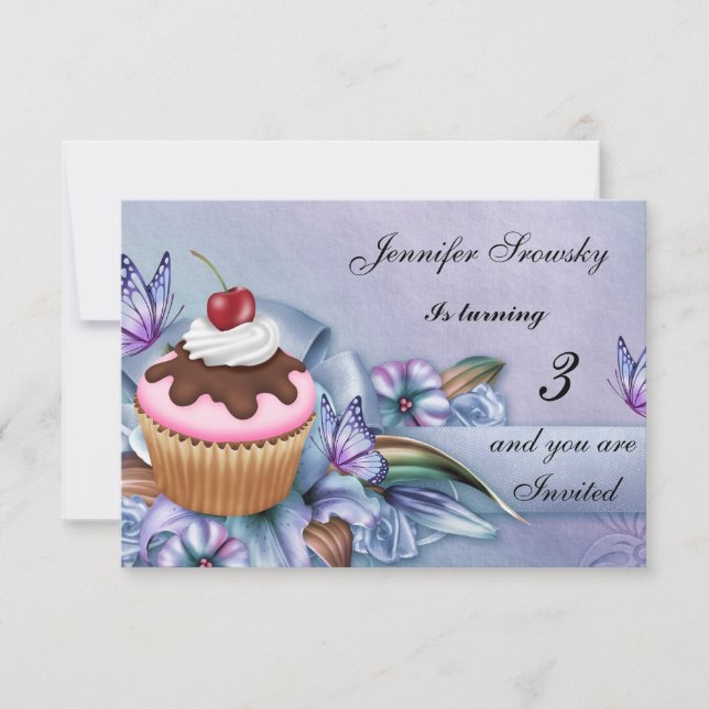 Cupkaka Flick kalas Inbjudningar (Framsida)