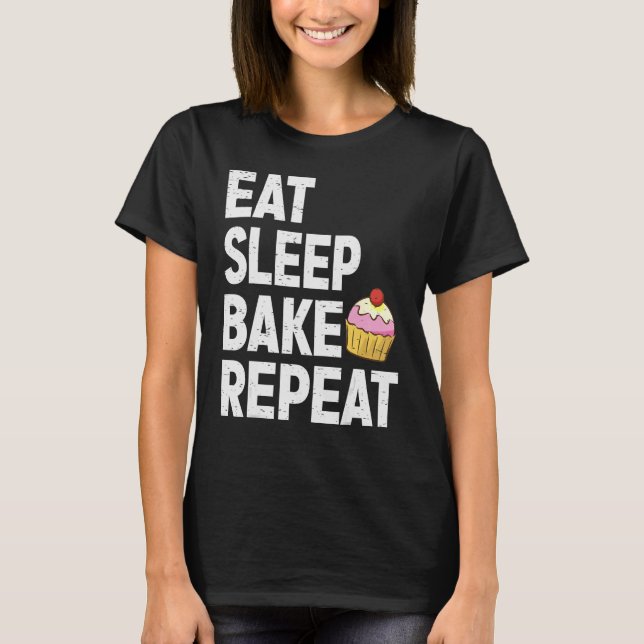 Cupkaka För manar kvinnor Baking Bake Cookie Baker T Shirt (Framsida)