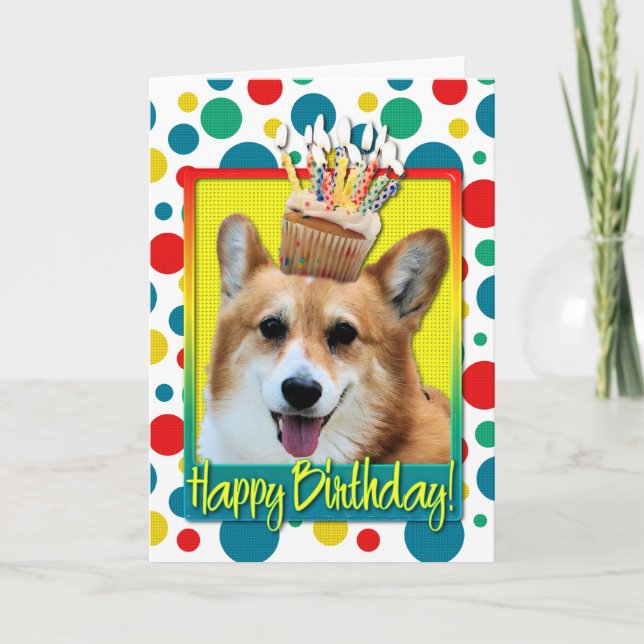 Cupkaka från födelsedagen - Corgi - Owen Kort (Framsida)