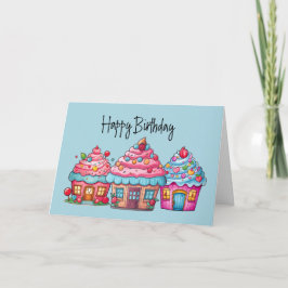 Cupkaka House Grattis på födelsedagen Kort