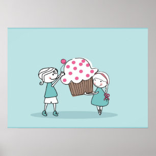 Cupkaka Kärlek Poster