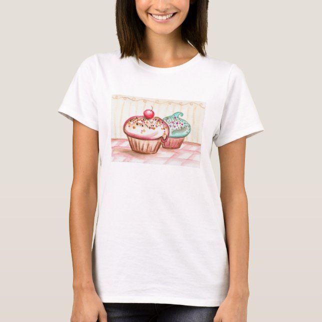 Cupkaka Kvinnor T Shirt Top (Framsida)