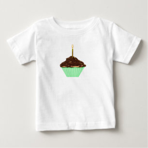 Cupkaka med ett ljus- skift t shirt