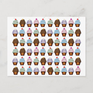 Cupkaka och Sprinkles Collage Postcard Vykort