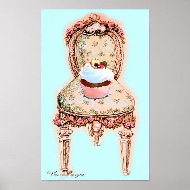 Cupkaka och Viktorianska stolar Poster (Framsidan)