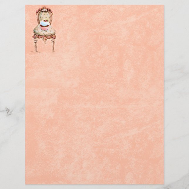 Cupkaka och vintage Stil Stationery (Framsida)