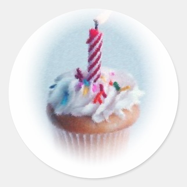 Cupkaka Runt Klistermärke (Framsida)