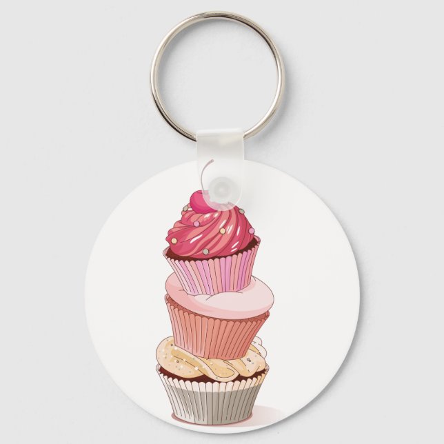 Cupkaka Stack Keychain Nyckelring (Framsida)