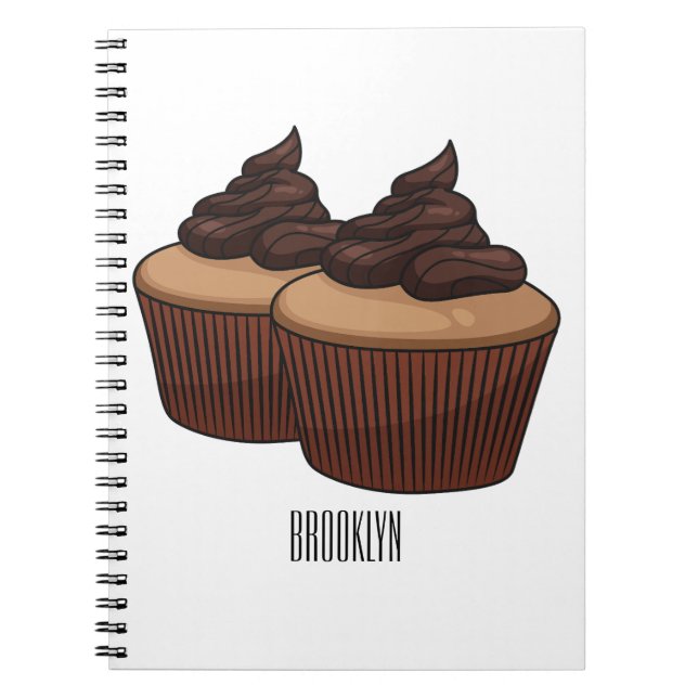 Cupkakaoillustration tecknad anteckningsbok (Framsidan)
