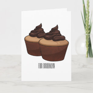Cupkakaoillustration tecknad kort