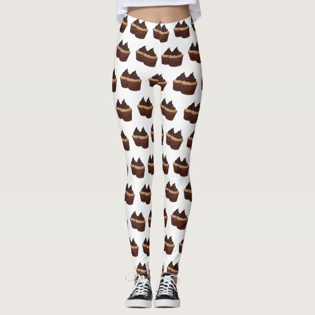Cupkakaoillustration tecknad leggings (Framsida)
