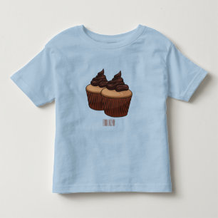 Cupkakaoillustration tecknad t shirt