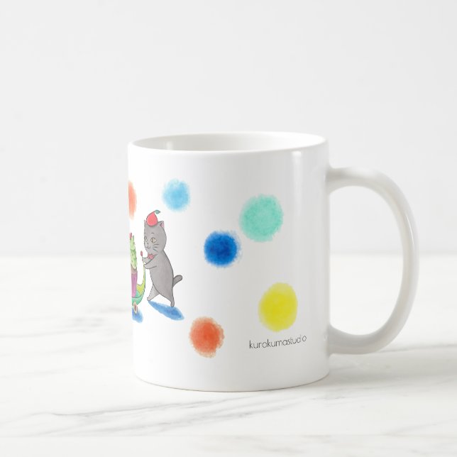 Cupkakor Katt med din favoritdryck Kopp (Höger)