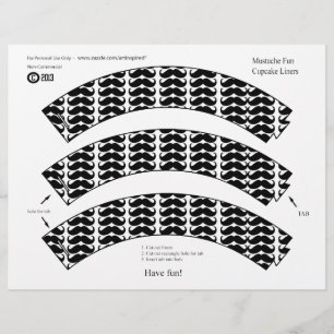 Cupkakor Liners - Mustache-Roligt