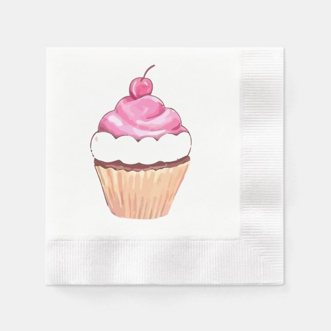 Cupkakor Napkins Pappersservett (Framsidan)
