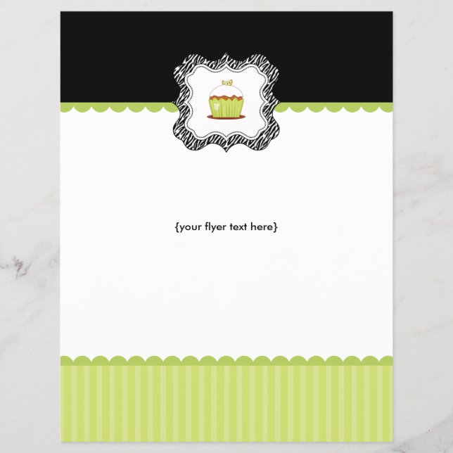 Cupkakor Shop eller Bakery Business Flyers (Framsidan)