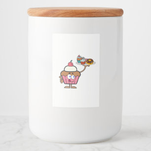 Cupkakor sötsaker din dag mat etikett