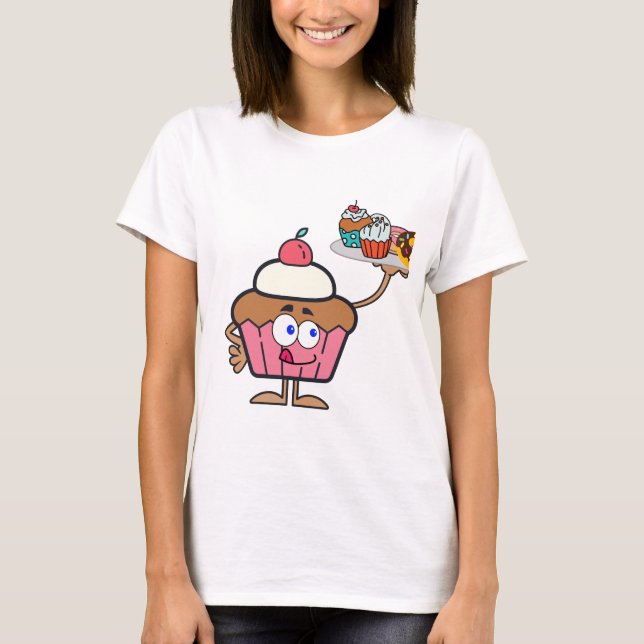 Cupkakor sötsaker din dag t shirt (Framsida)