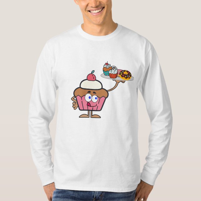 Cupkakor sötsaker din dag t shirt (Framsida)