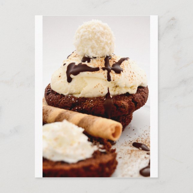 Cupkakor Sweets Dessert Party Shower Chocolate Art Vykort (Framsida)