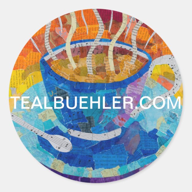 Cuppa Runt Klistermärke (Framsida)