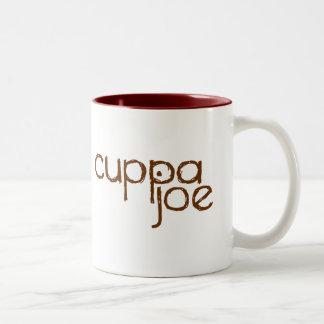 cuppajoe logotyp i brunt - Två-Tonad mugg