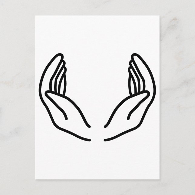 Cupped Händer Vykort (Framsida)