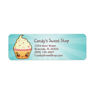 CuppyCake adressetikett Returadress Etikett