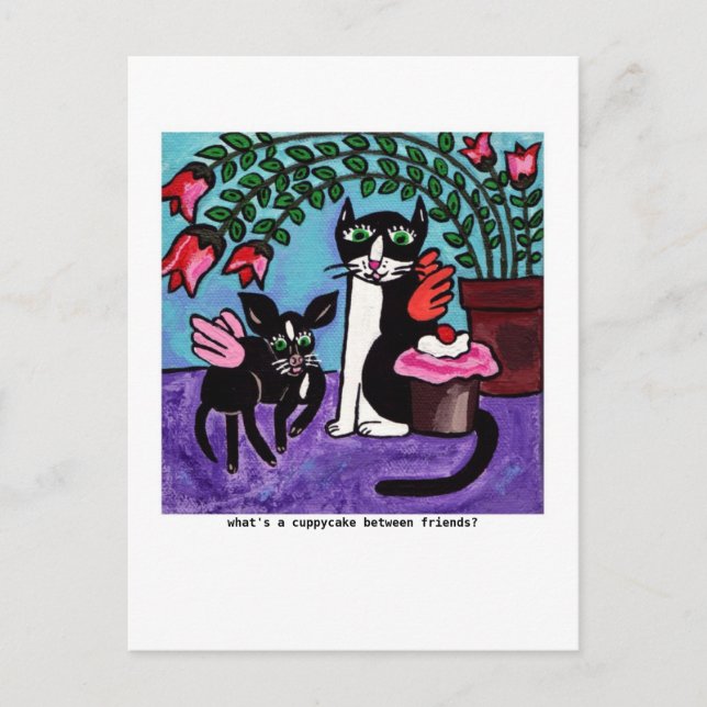 Cuppykaka - vykort för vänner (Framsida)