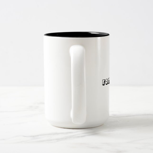 Cups Cat on Coffee Två-Tonad Mugg (Handtag)
