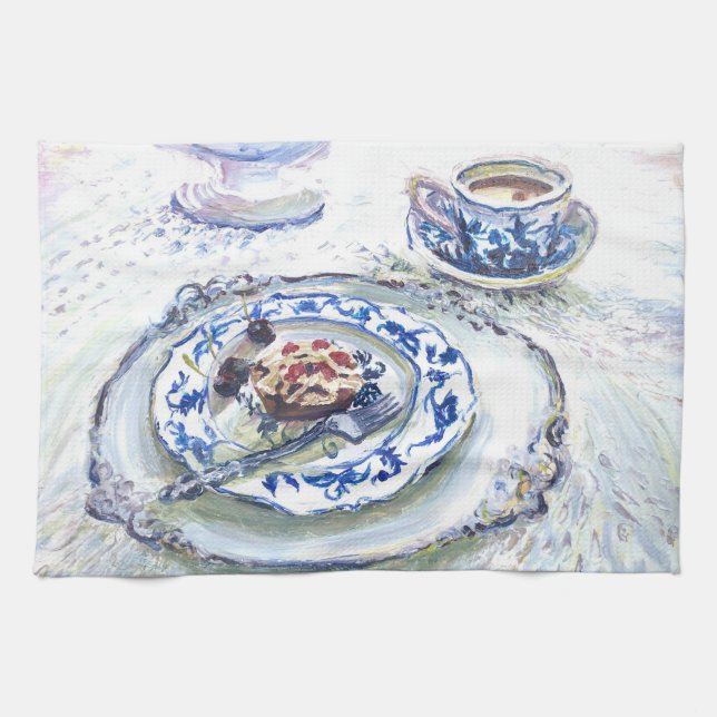 Cuptårta Art Tea Towel Kökshandduk (Horisontell)