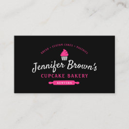 Cuptårta Bakery Pastry Cake Dekoration Black Visitkort