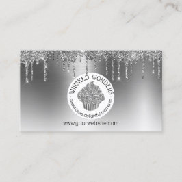 Cuptårta Bakery Pastry Chef Glitter Drives Silver Visitkort