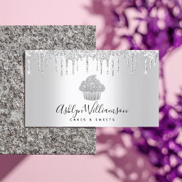Cuptårta Bakery Pastry Chef Silver Glitter Drivrut Visitkort